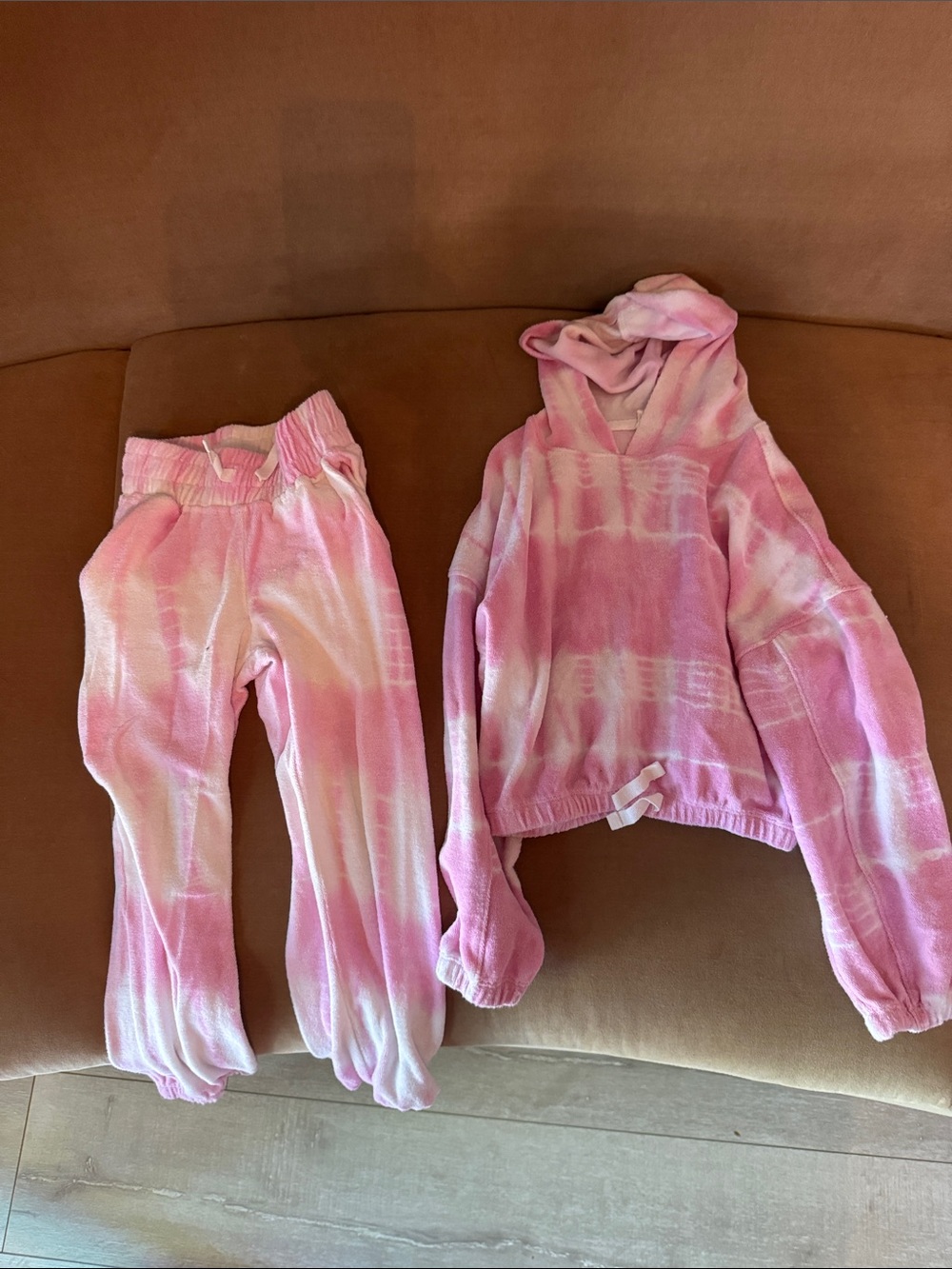 Pink Tie-Dye Hoodie & Jogger Set
